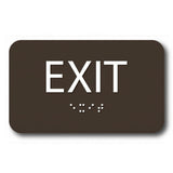 ADA Compliant EXIT Sign Tactile with Braille 6"x4"