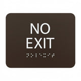 ADA Compliant NO EXIT Sign Tactile with Braille –  6"x5"