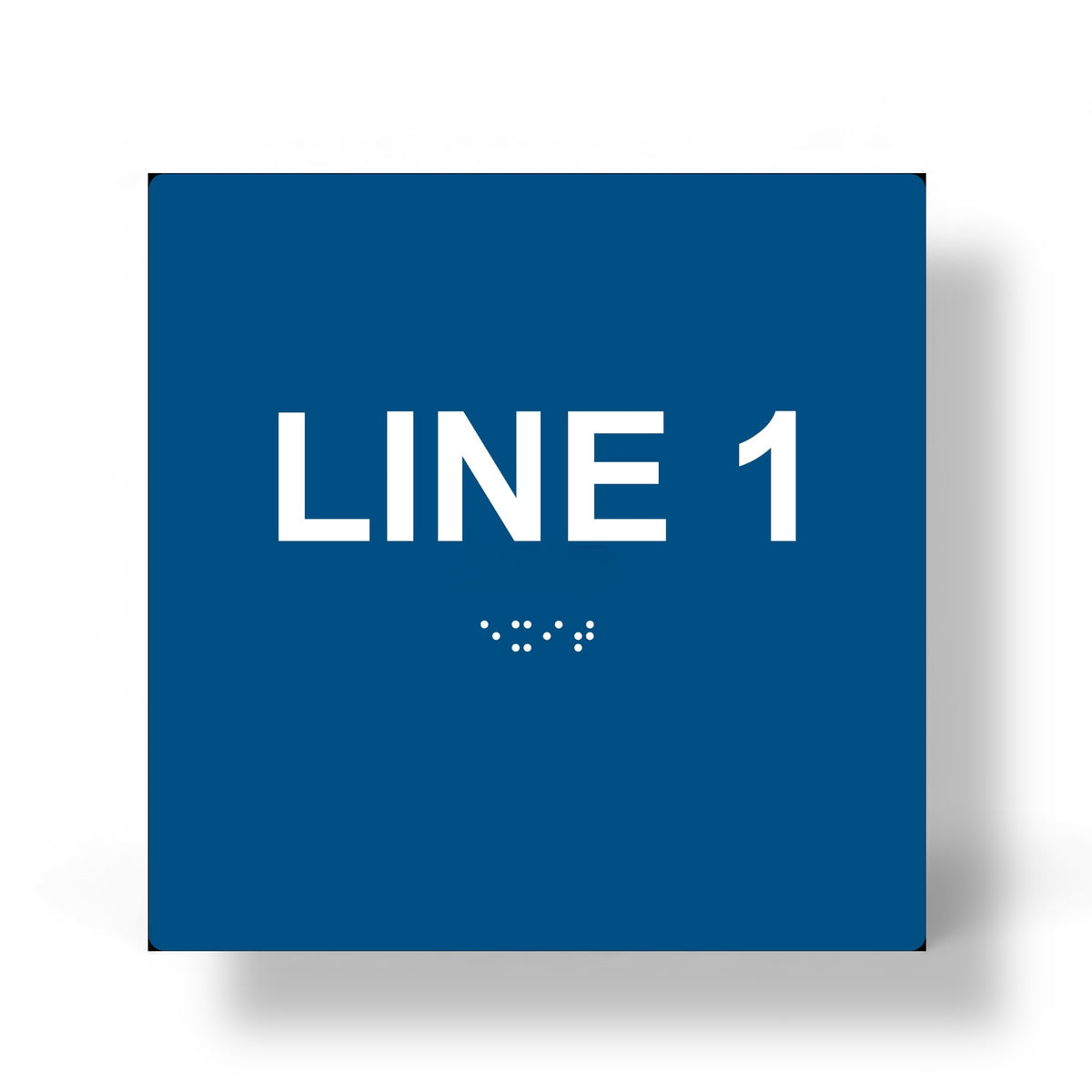 ADA Compliant Custom Sign – 6"x6", Tactile & Braille — Color &amp; detail