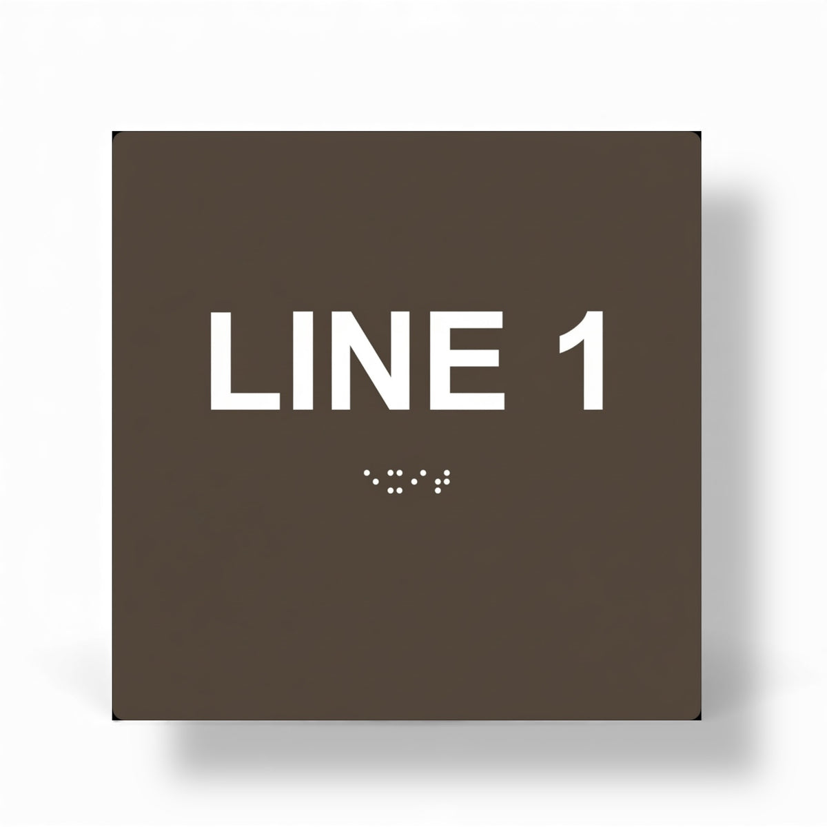 ADA Compliant Custom Sign – 6"x6", Tactile & Braille — Color &amp; detail