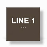 ADA Compliant Custom Sign – 6"x6" | Tactile & Braille