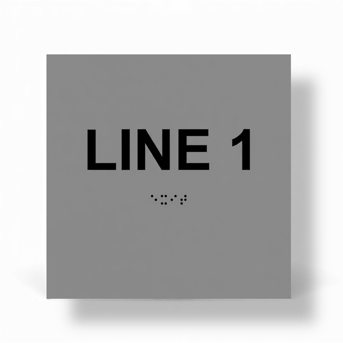 ADA Compliant Custom Sign – 6"x6", Tactile & Braille — Color &amp; detail