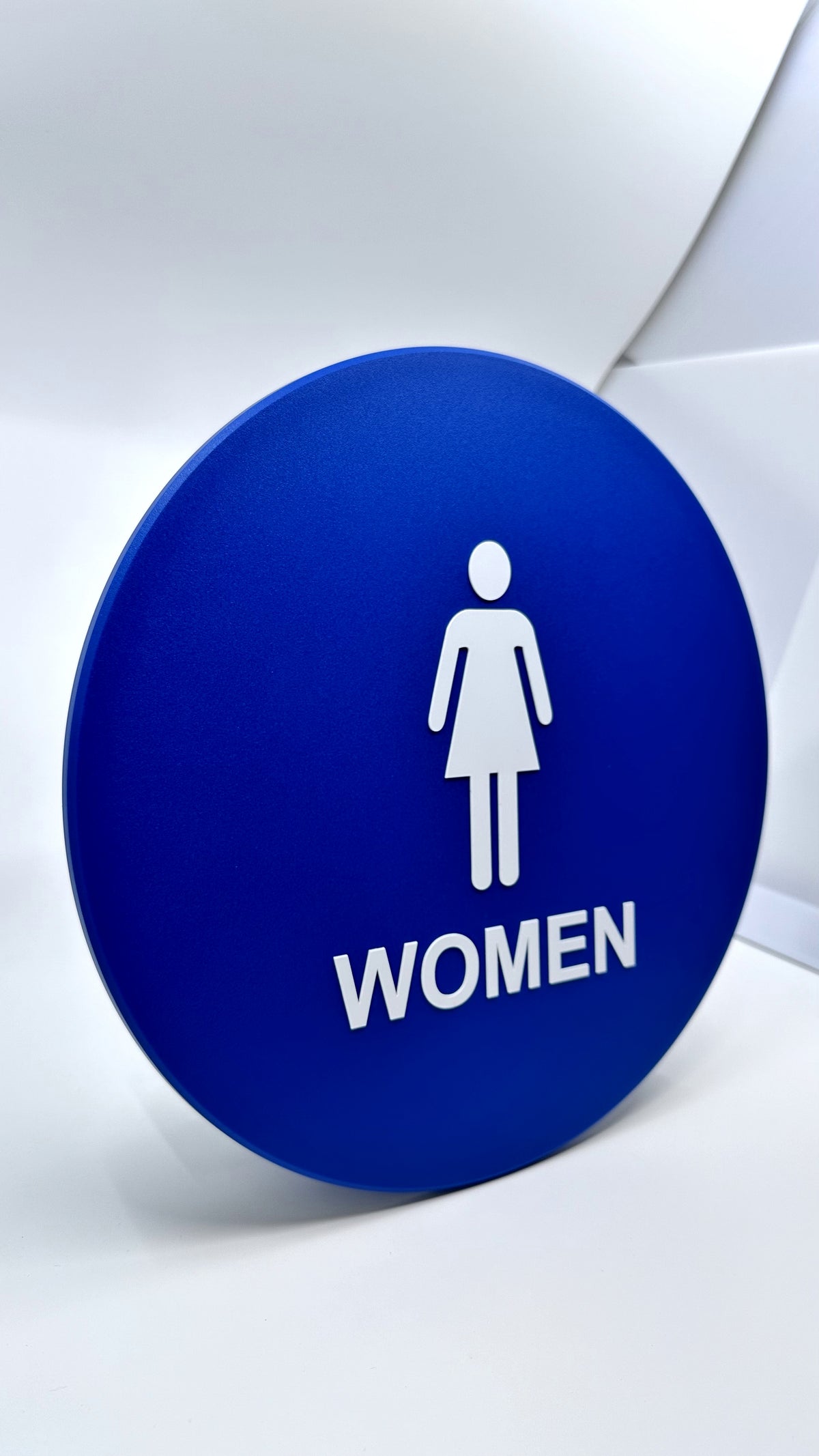 ADA Compliant Women's Restroom Sign Set – Braille Door & Wall Sign — Color &amp; detail