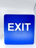 ADA Compliant EXIT Sign Tactile with Braille 6"x6" , SignOptima™️