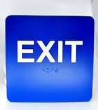 ADA Compliant EXIT Sign Tactile with Braille 6"x6" – SignOptima™️