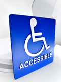 ADA Compliant Accessible Entrance Braille Sign 6"x6" ,SignOptima™️