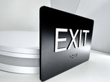 ADA Compliant EXIT Sign, Tactile With Braille 6"x4" ,SignOptima™️