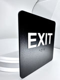 ADA Compliant EXIT Sign Tactile with Braille 6"x6" , SignOptima™️