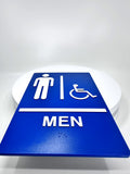 SignOptima™️ ADA Compliant Men Restroom Sign with Braille II , Wall Sign