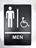 ADA Compliant Men's Restroom Sign Bundle, Braille Sign and Door Sign ,SignOptima™️