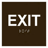 ADA Compliant EXIT Sign Tactile with Braille 6"x6" – SignOptima™️