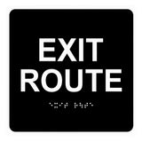 ADA Compliant EXIT ROUTE Sign Tactile with Braille – SignOptima™️