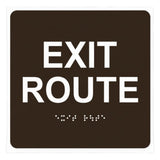 ADA Compliant EXIT ROUTE Sign Tactile with Braille – SignOptima™️