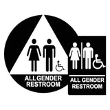 ADA Compliant All Gender Restroom Sign Bundle Tactile with Braille II CA Title 24 , SignOptima™️