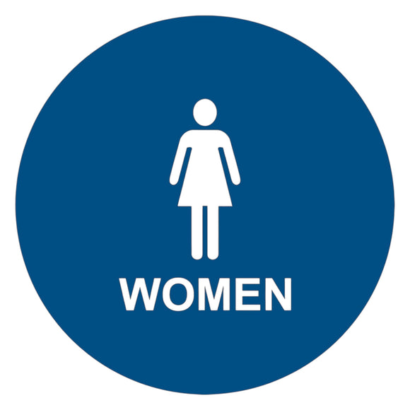 ADA Compliant Women's Geometric Round Restroom Door Sign- SignOptima™️