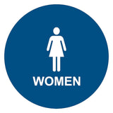 ADA Compliant Women's Geometric Round Restroom Door Sign- SignOptima™️