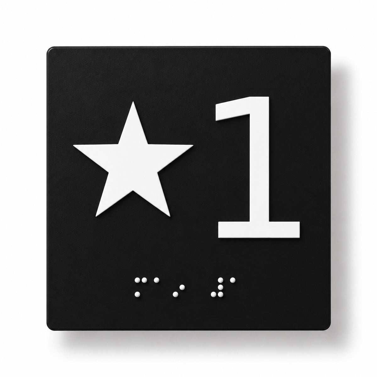 ADA Elevator Floor/Level Sign – 4"x4" with Braille — Studio view