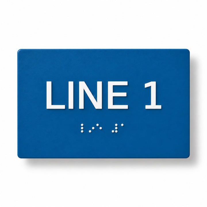 ADA Compliant Custom Sign – 6"x4", Tactile & Braille