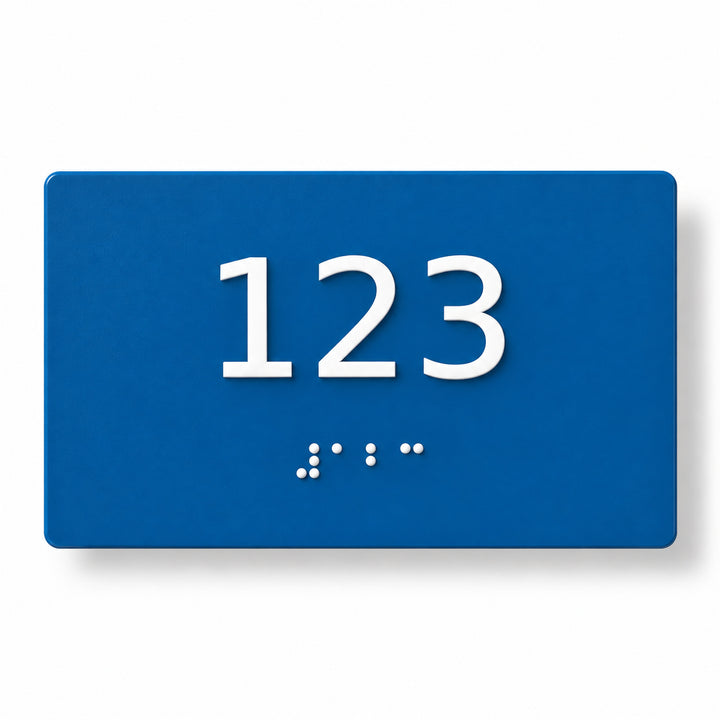 ADA Compliant Custom Numbers Sign – 5"x3" Braille & Tactile
