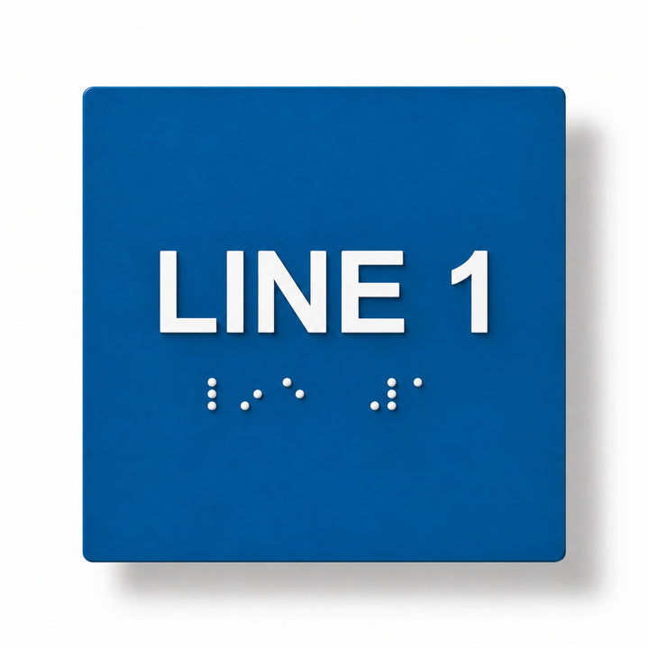 ADA Compliant Custom Sign – 6"x6", Tactile & Braille