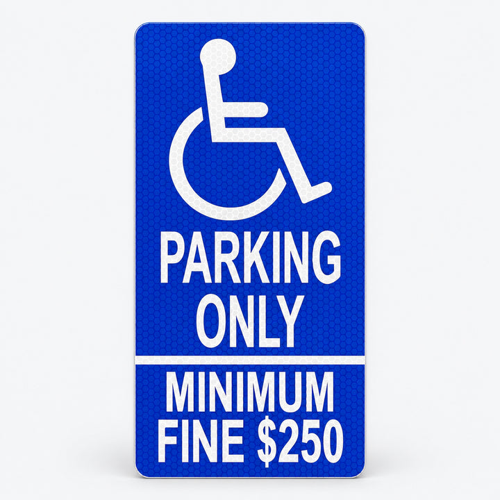 CA Handicap Parking Space Sign R99C – 12"x24" Aluminum