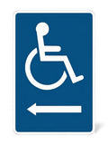 ADA Compliant Accessible Entrance Sign with Arrow – 6"x9" Acrylic (SKU AEA-0609-R-AC)