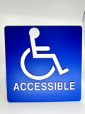 ADA Compliant Accessible Entrance Braille Sign – 6"x6" – view 2 (SKU ACC66U)