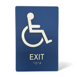 ADA Compliant Accessible Exit Sign – 6"x9" ISA, Tactile with Braille (SKU ACCEX69K)