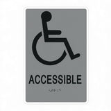 ADA Compliant Accessible Sign – 6"x9" ISA Wheelchair Symbol, Braille – view 3 (SKU ACS69K)