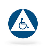 ADA Compliant All Gender Unisex Accessible Restroom Door Sign (SKU AAGUAC12W)