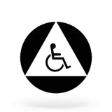 ADA Compliant All Gender Unisex Accessible Restroom Door Sign – view 2 (SKU AAGUAC12W)