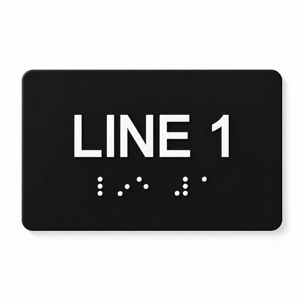 ADA Compliant Custom Sign – 6"x4", Tactile & Braille — Color &amp; detail