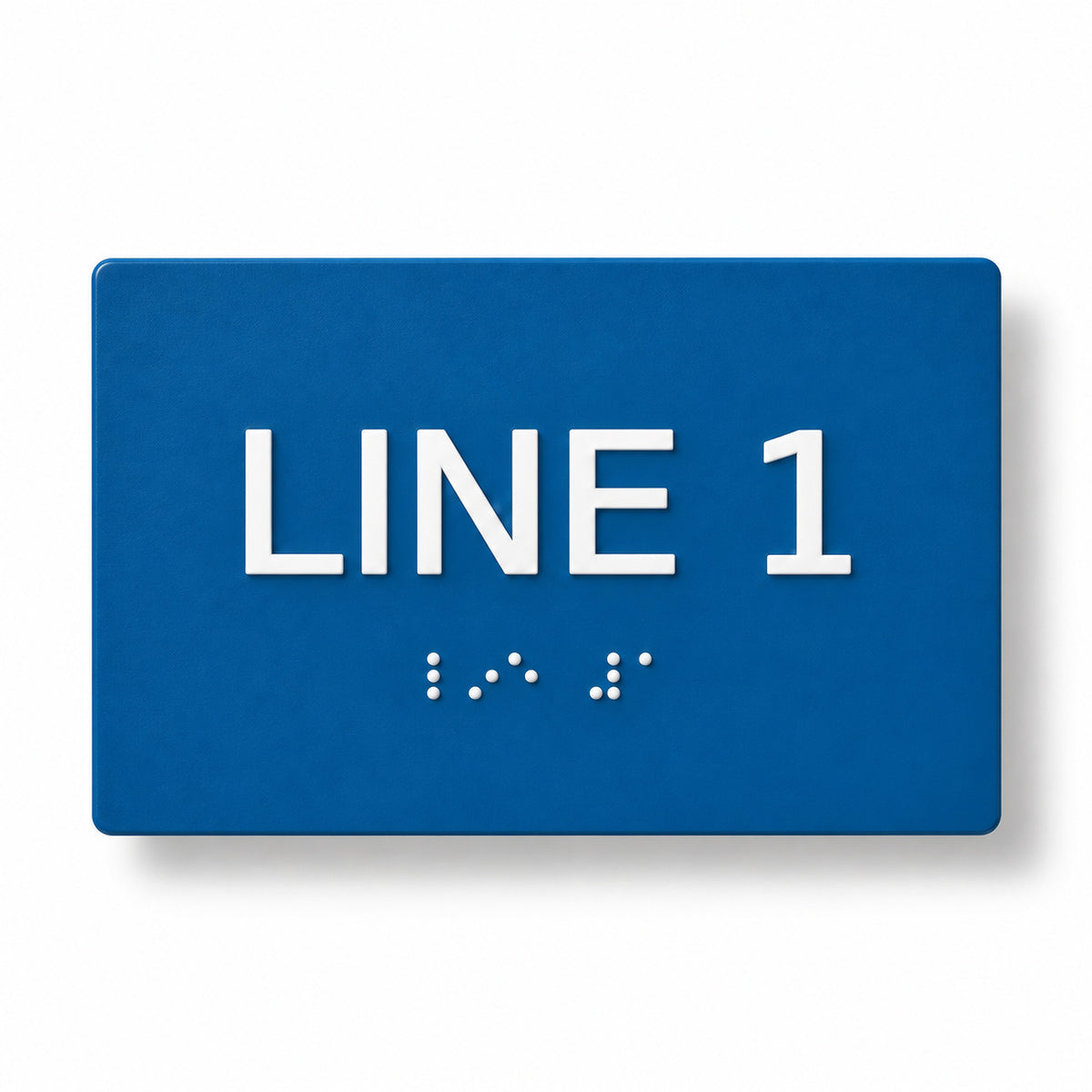 ADA Compliant Custom Sign – 6"x4", Tactile & Braille — Color &amp; detail
