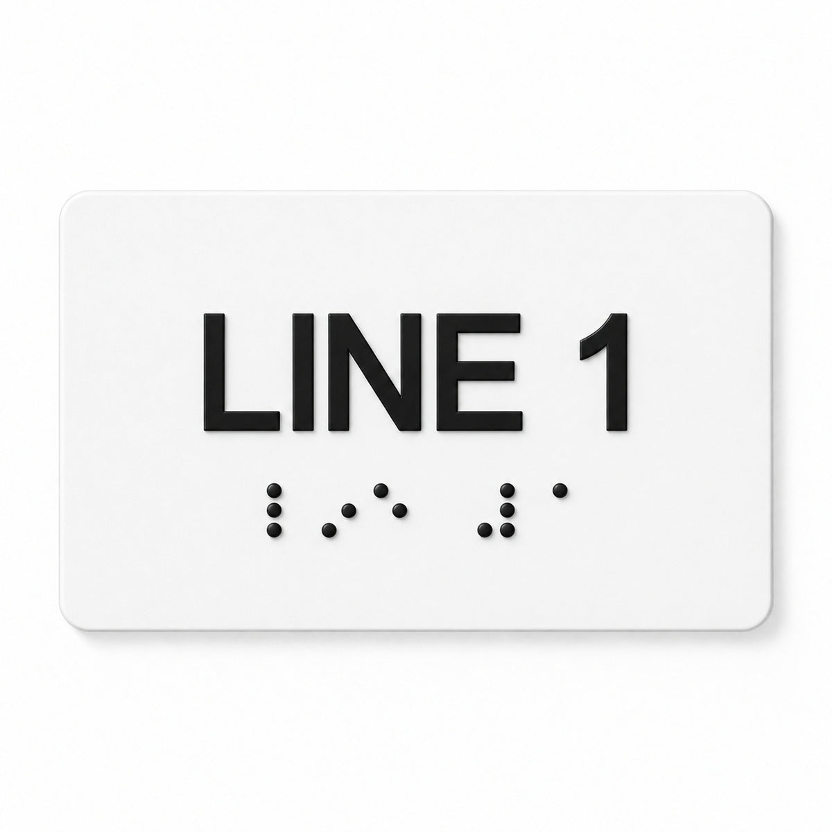 ADA Compliant Custom Sign – 6"x4", Tactile & Braille — Color &amp; detail