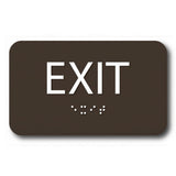 ADA Compliant Exit Sign – 6"x4" Tactile with Braille (SKU EX64K)