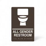 ADA Compliant Gender Neutral Restroom Sign – 6"x9" Wall Sign, Braille II – view 2 (SKU GN69U)