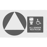 ADA Compliant Accessible Gender Neutral Sign Bundle – 8"x8" Wall & 12" Round Door – view 3 (SKU GNS12U)