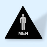 ADA Compliant Men's Geometric Triangle Restroom Door Sign (SKU MT12U)