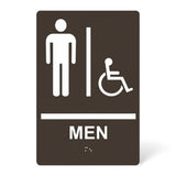 ADA Compliant Men's Restroom Sign – Braille II – view 2 (SKU MA69U)