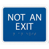 ADA Compliant Not an Exit Sign – 6"x5" Tactile with Braille (SKU NAE65K)