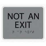 ADA Compliant Not an Exit Sign – 6"x5" Tactile with Braille – view 2 (SKU NAE65K)