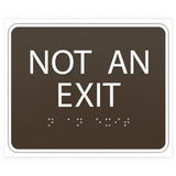 ADA Compliant Not an Exit Sign – 6"x5" Tactile with Braille – view 3 (SKU NAE65K)