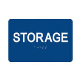 ADA Compliant Storage Sign – 8"x2" Laser Engraved, Tactile with Braille – view 2 (SKU STO-0802-BLK)