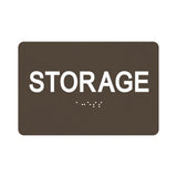 ADA Compliant Storage Sign – 8"x2" Laser Engraved, Tactile with Braille – view 4 (SKU STO-0802-BLK)