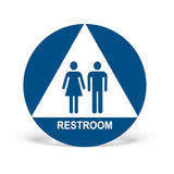 ADA Compliant Unisex Restroom Door Sign (SKU URD-AC-BLU)