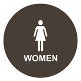 ADA Compliant Women's Geometric Round Restroom Door Sign – view 2 (SKU WR12U)