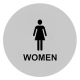 ADA Compliant Women's Geometric Round Restroom Door Sign – view 3 (SKU WR12U)