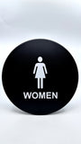 ADA Compliant Women's Geometric Round Restroom Door Sign – view 5 (SKU WR12U)