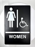 ADA Compliant Women's Restroom Sign – Braille II – view 4 (SKU WA69U)