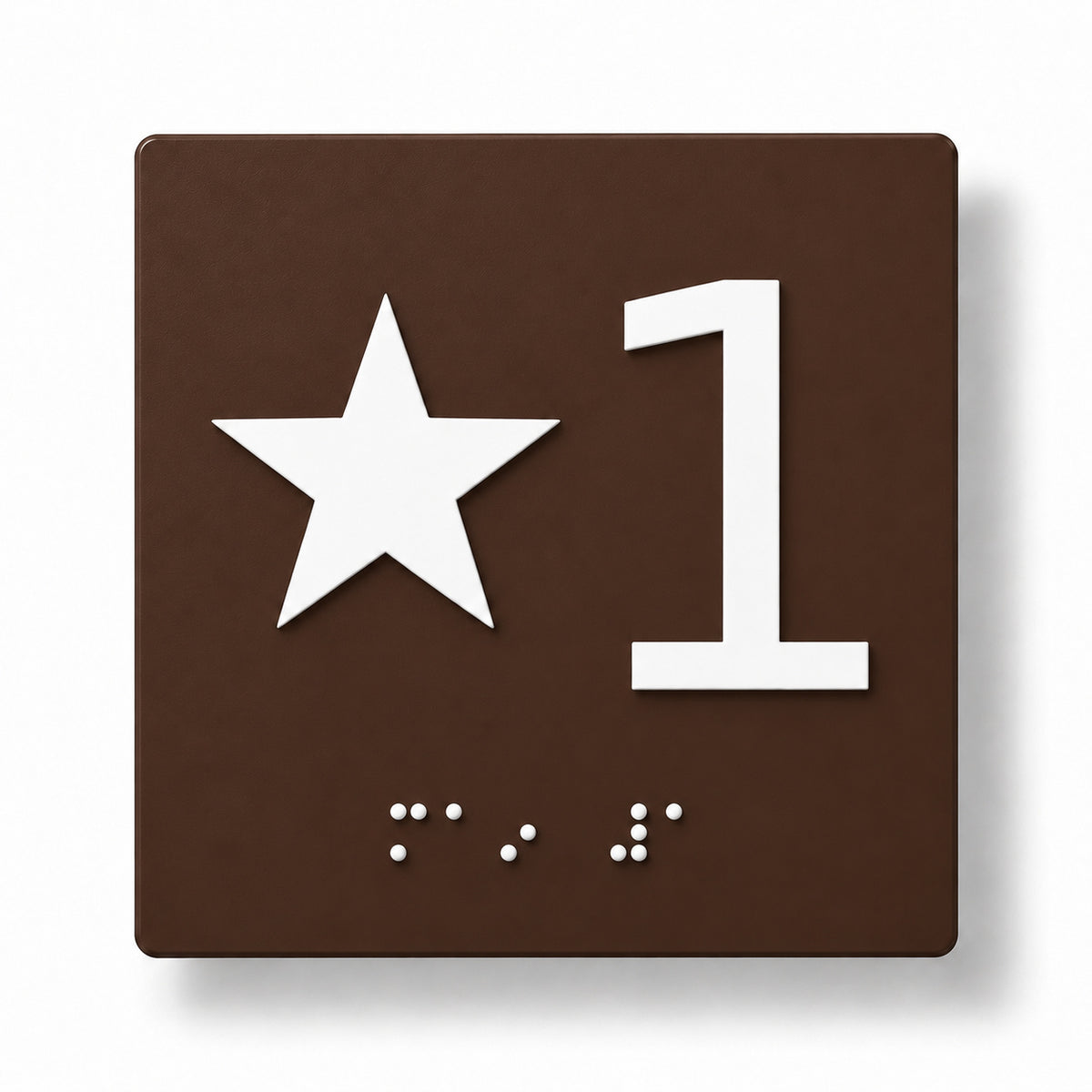 ADA Elevator Floor/Level Sign – 4"x4" with Braille — Color &amp; detail